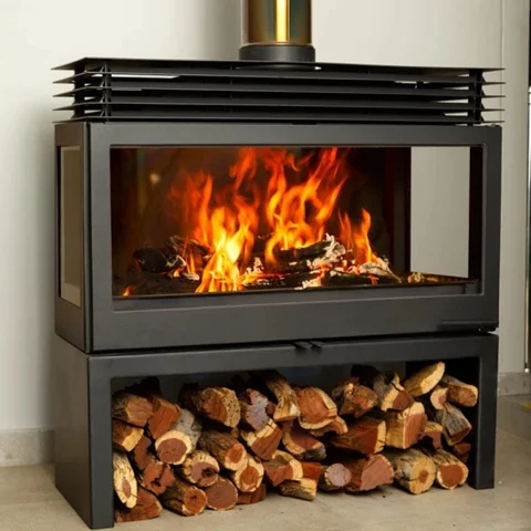 Liseo L11 LR Vulcan Side Glass Freestanding | On Fire