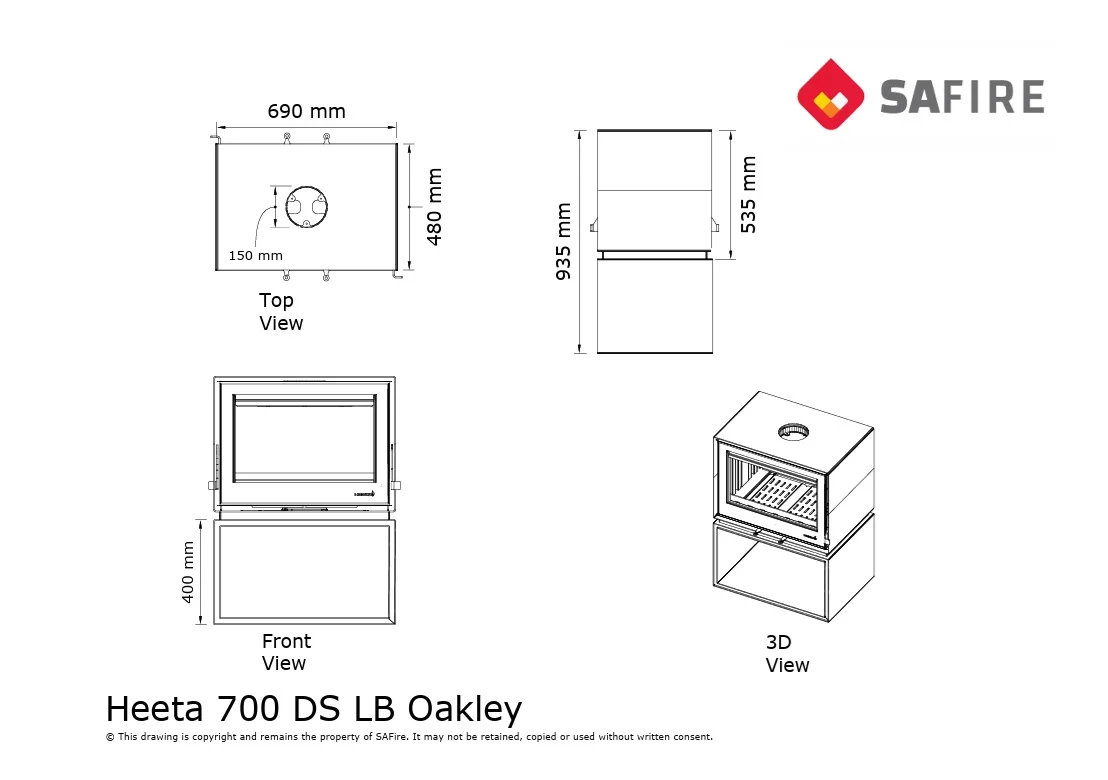 SAfire Heeta 700 Oakley Double Sided On Log Base | On Fire